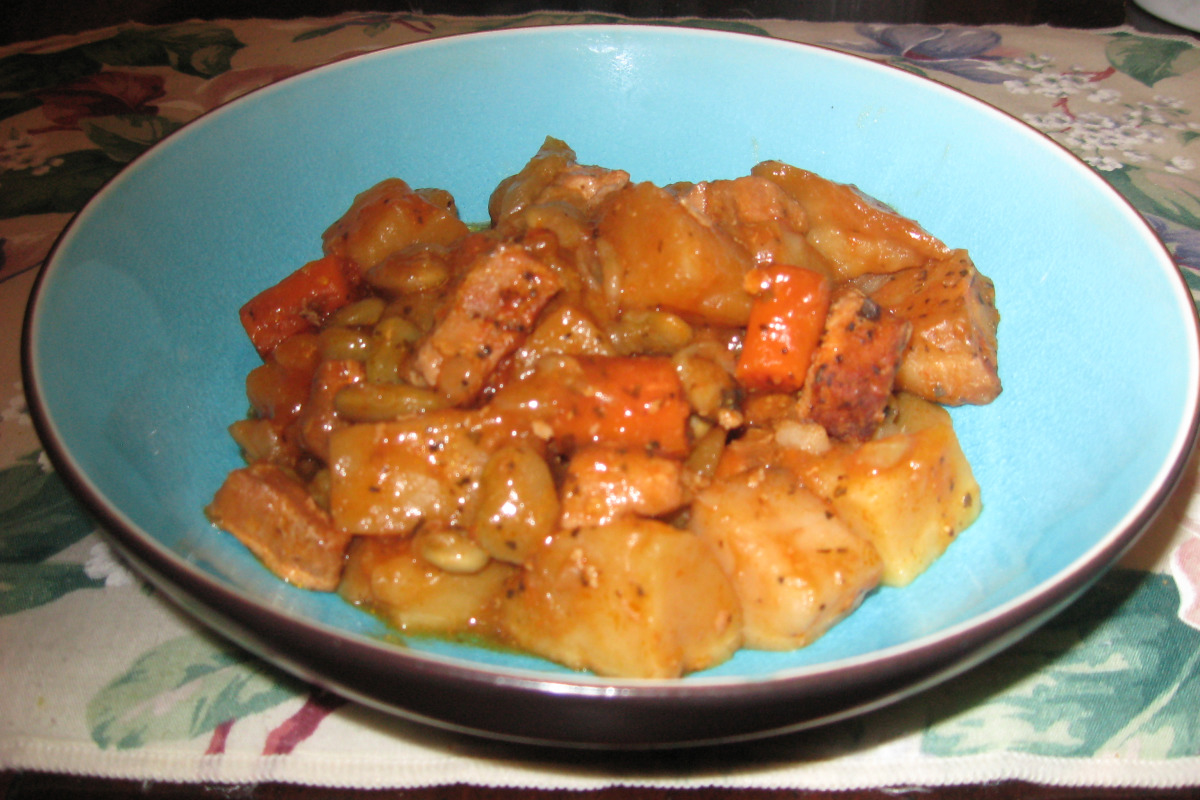 Pork and Bean Stew with Coconut Milk