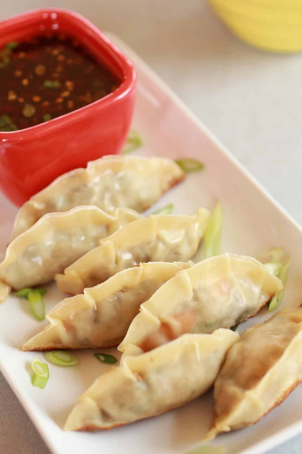 Harvest Vegetable Potstickers with Ginger-Soy Glaze