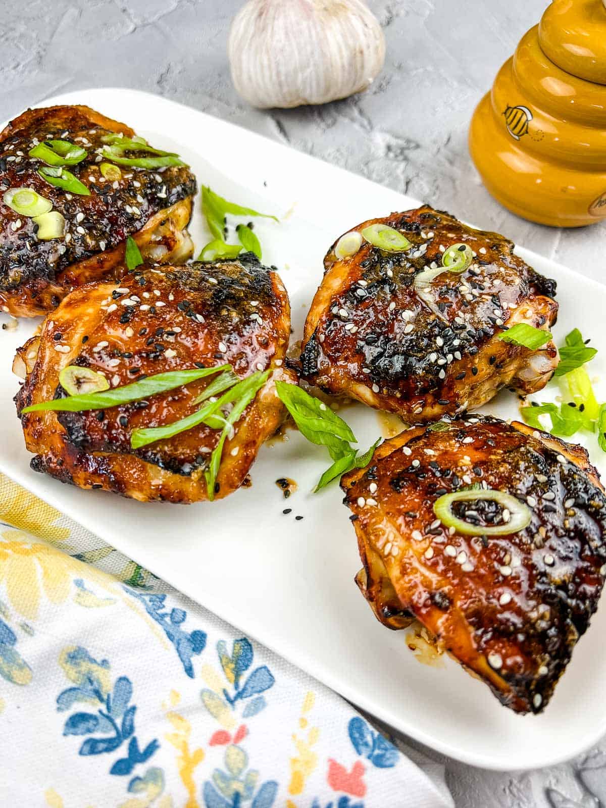 Golden Air-Fried Chicken Thighs with Garlic Cauliflower Mash