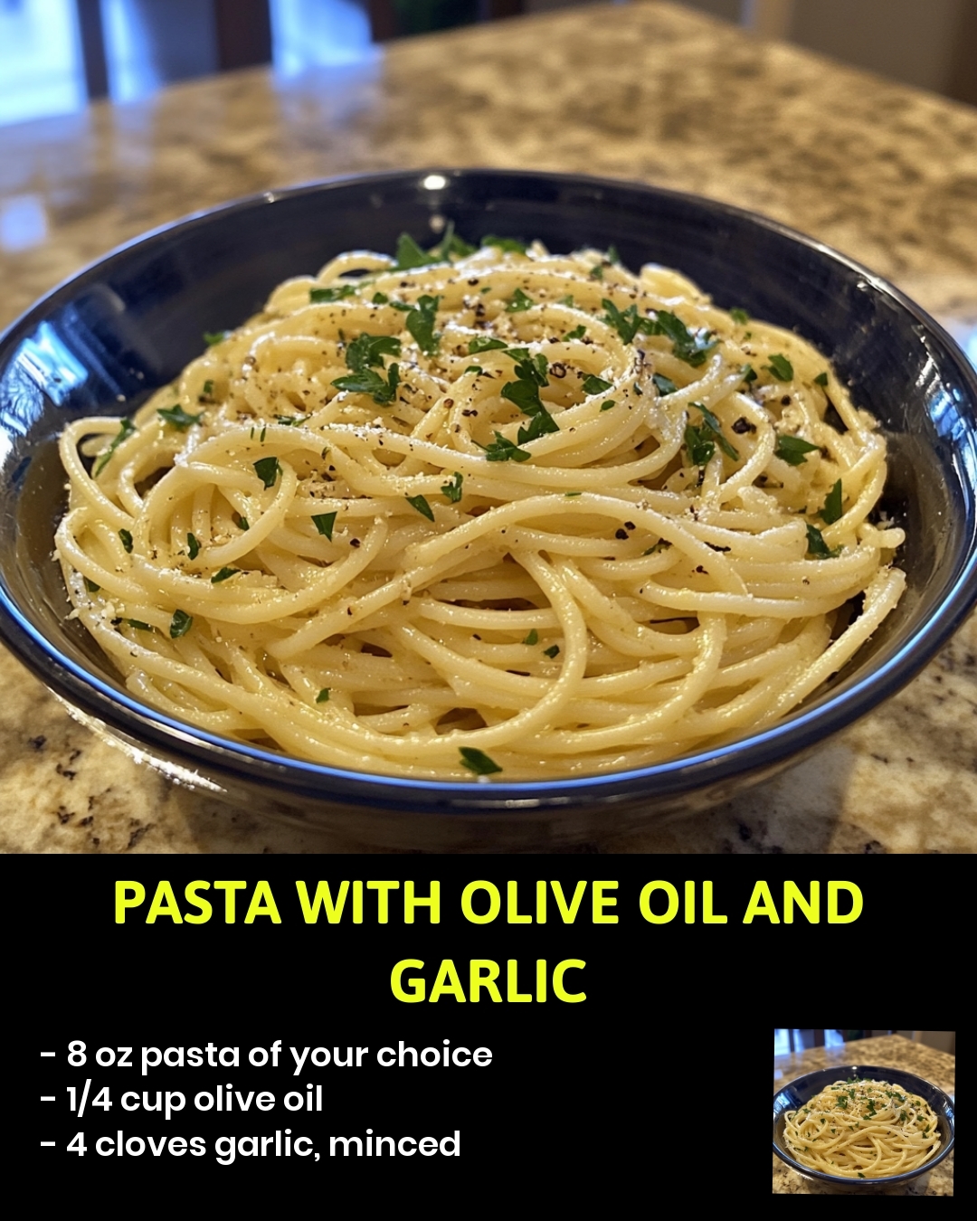 Garlic-Infused Olive Oil Pasta with Fresh Parsley