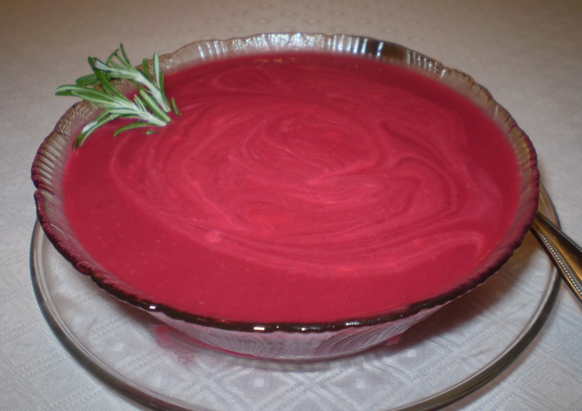 Beetroot and Potato Soup with Dill