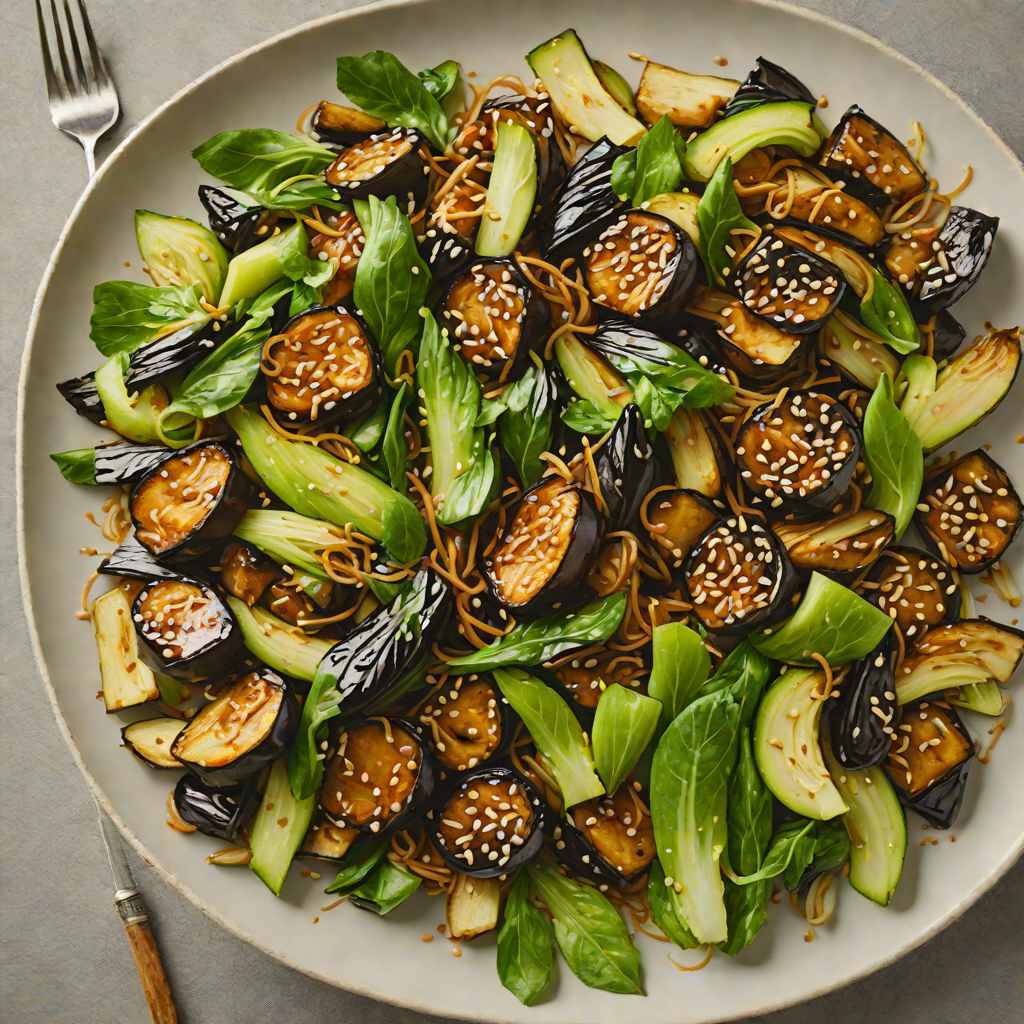Miso-Glazed Eggplant and Bok Choy Stir-Fry
