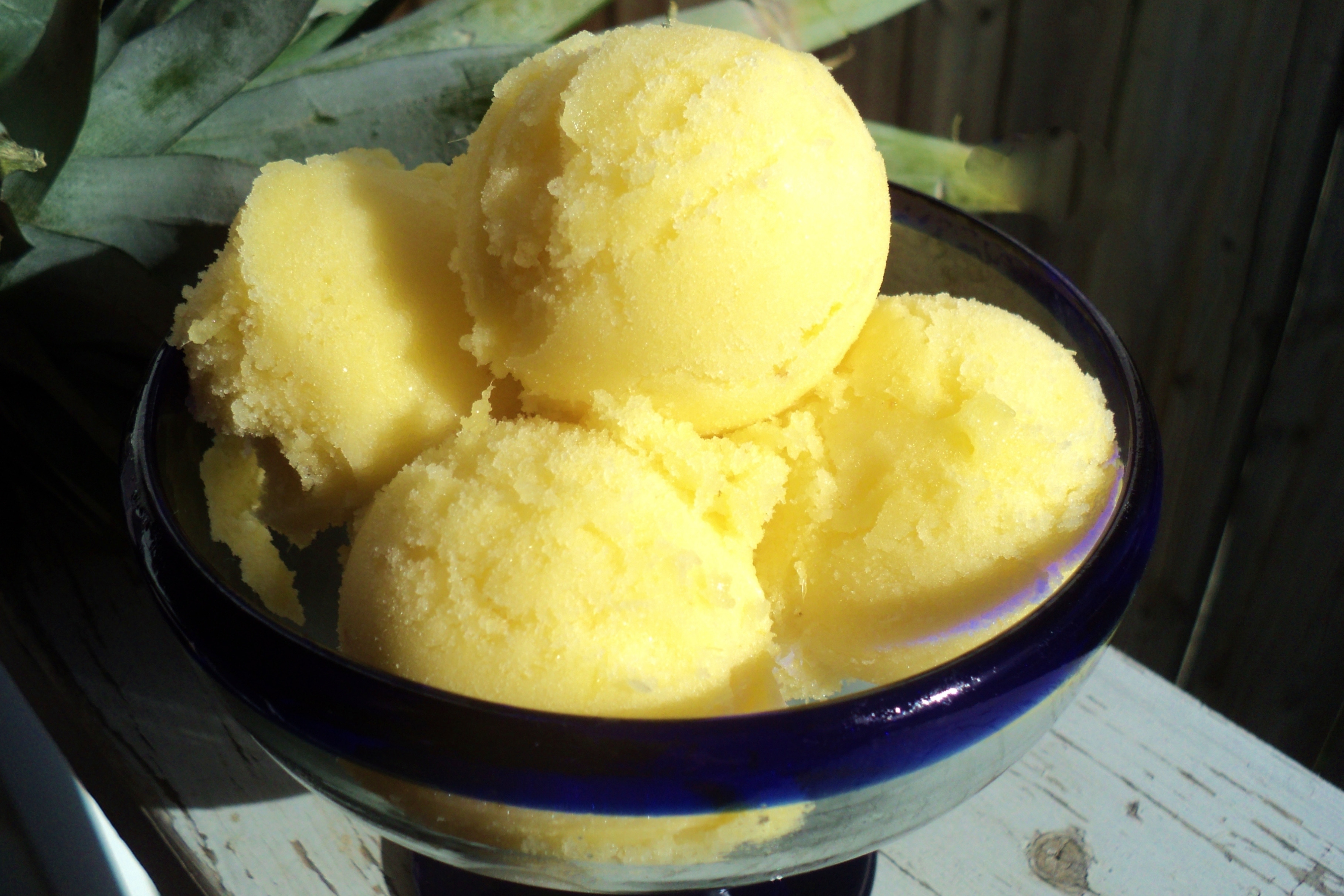 Mango and Pineapple Sorbet with Lime