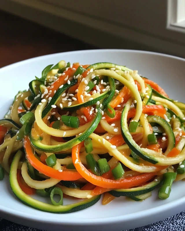 Zucchini Noodle Stir-Fry with Turmeric and Ginger
