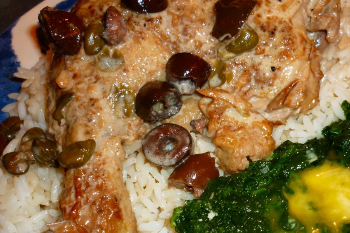 Albanian-Style Olive and Capers Chicken Skillet