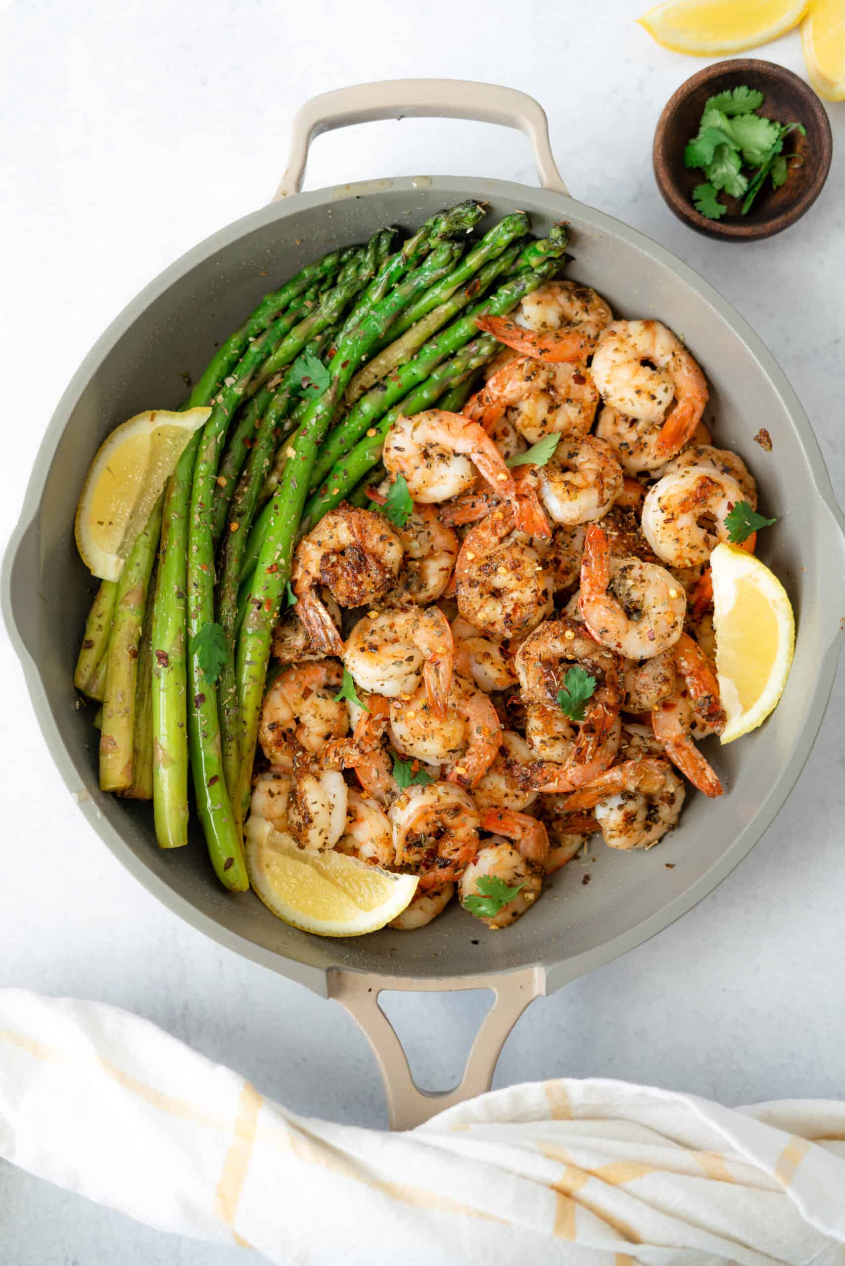 Lemon-Asparagus Shrimp in Herb Butter