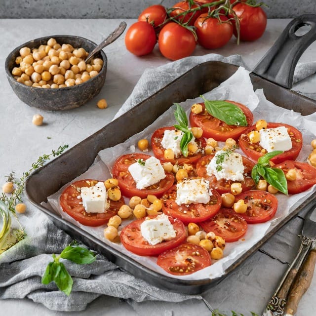 Sheet Pan Cumin-Spiced Chickpeas with Tomatoes