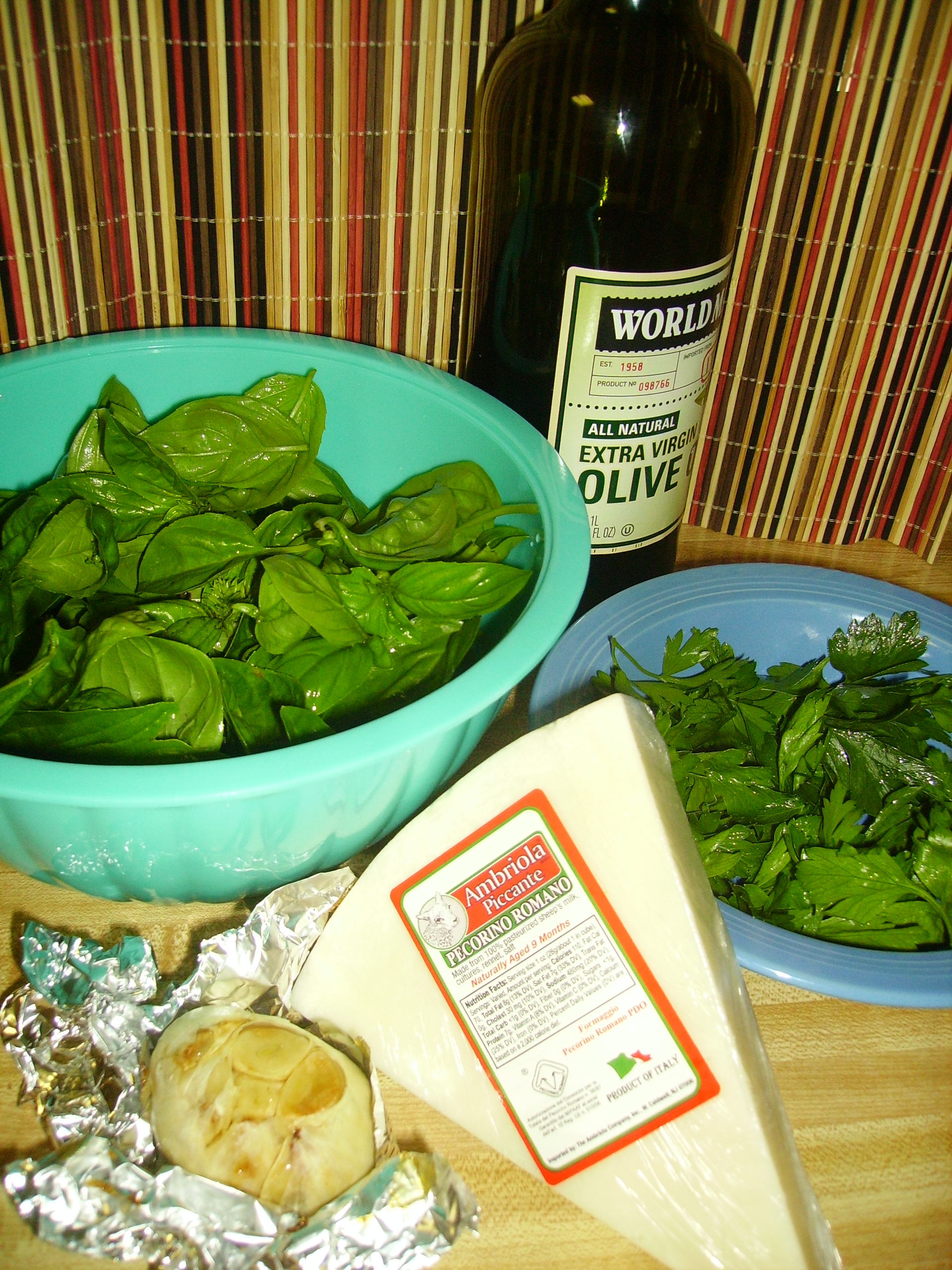 Classic Homemade Pesto Pasta with Roasted Garlic and Parmesan