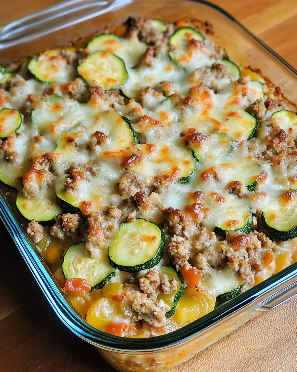 Mushroom-Zucchini Stew with Ground Turkey