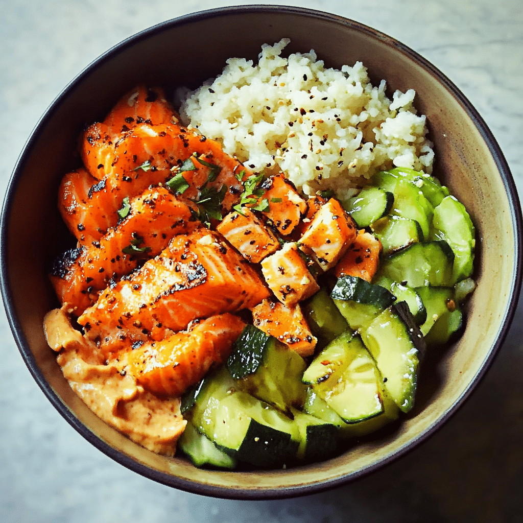 Sauerkraut-Topped Salmon Bowl with Dill