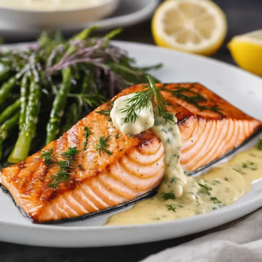 Sear-Grilled Salmon with Lemon-Dill Sauce