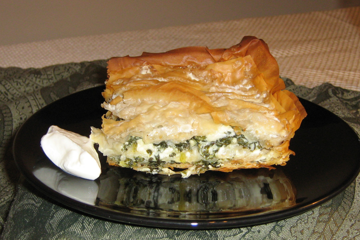 Albanian Cheese and Herb Phyllo Pie