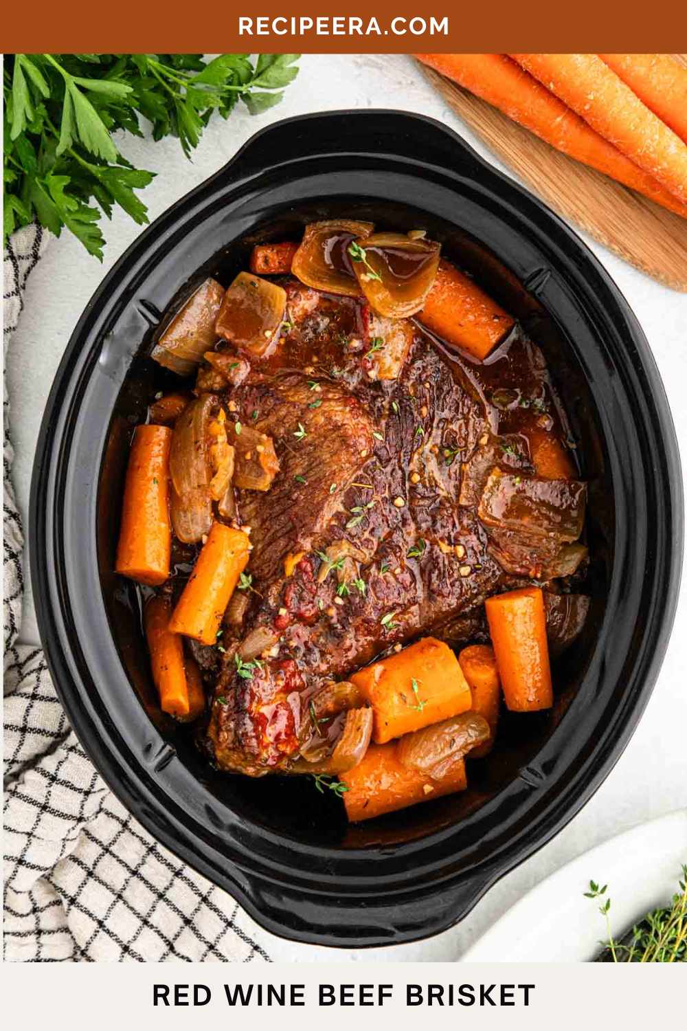 Slow-Cooked Beef Brisket with Red Wine