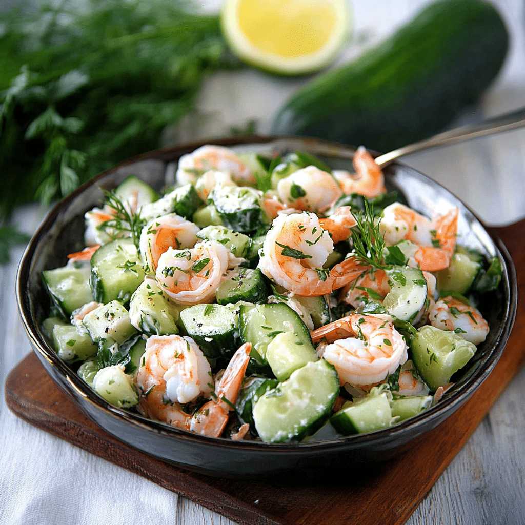 Lime-Cilantro Shrimp with Cucumber Salad