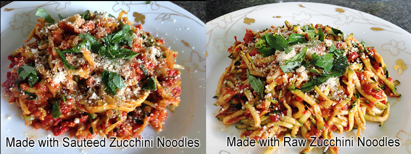 Sautéed Zucchini Noodles with Sun-Dried Tomatoes and Basil