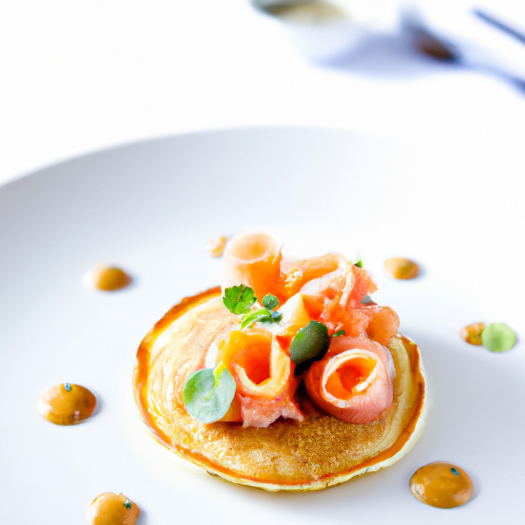 Pan-Seared Almond Flour Pancakes with Smoked Salmon and Chives