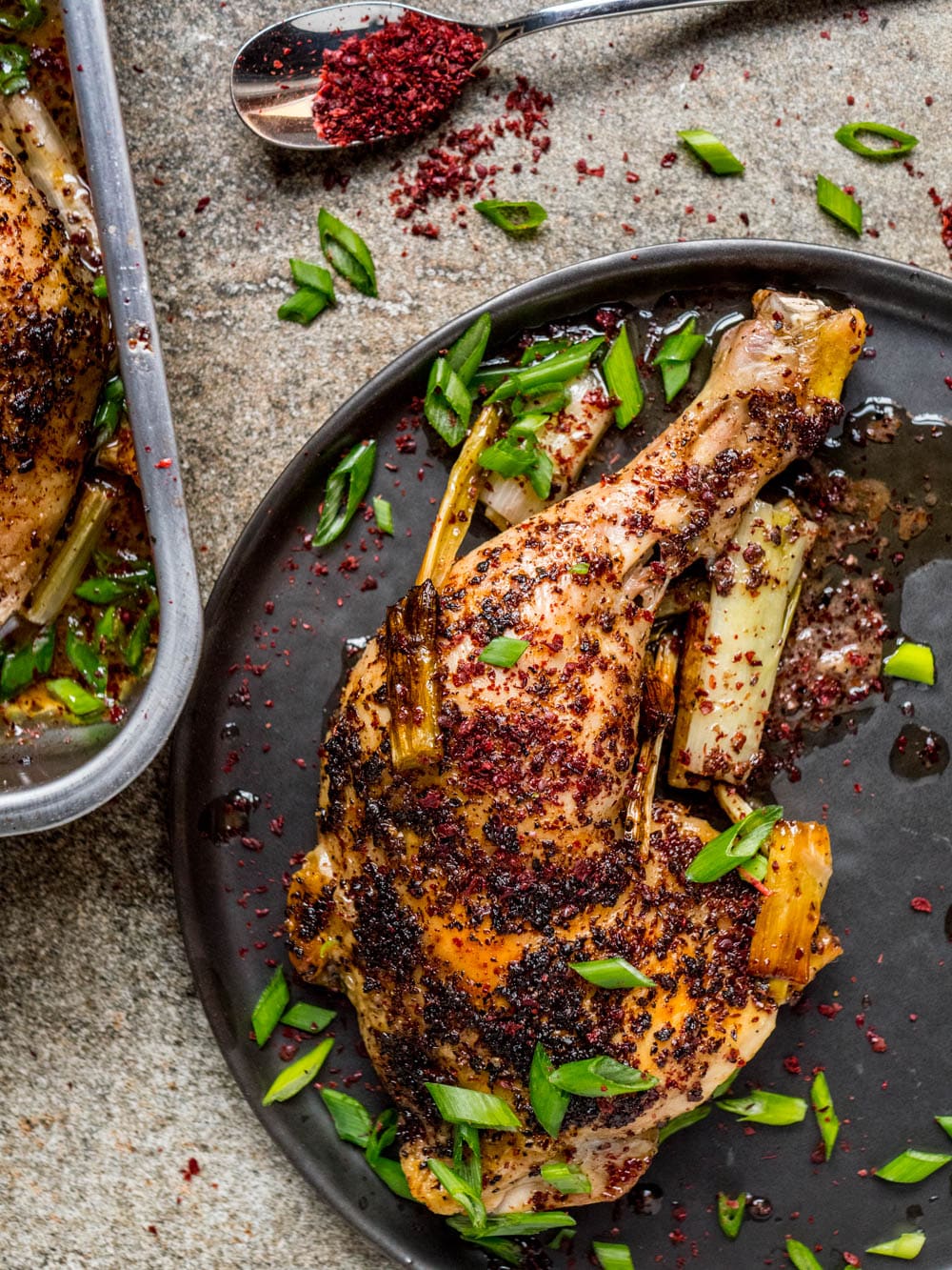 Sumac-Roasted Chicken with Cucumber-Yogurt Sauce