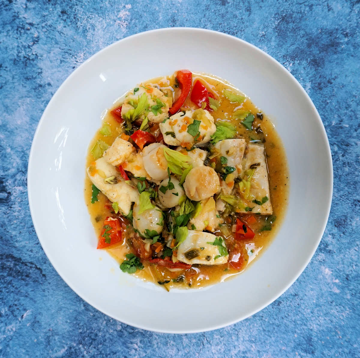 Albanian Seafood Stew with White Wine and Dill
