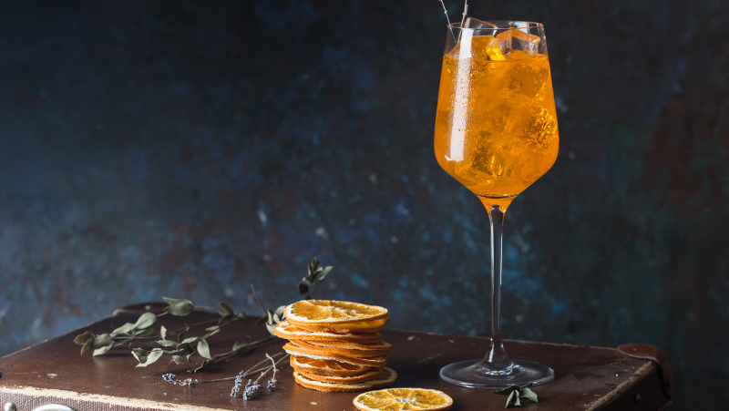 Floral Aperol Elderflower Sparkler