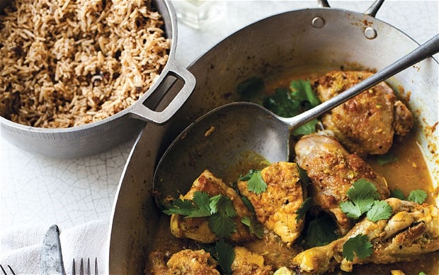 Tomato-Cream Simmered Chicken with Fresh Coriander