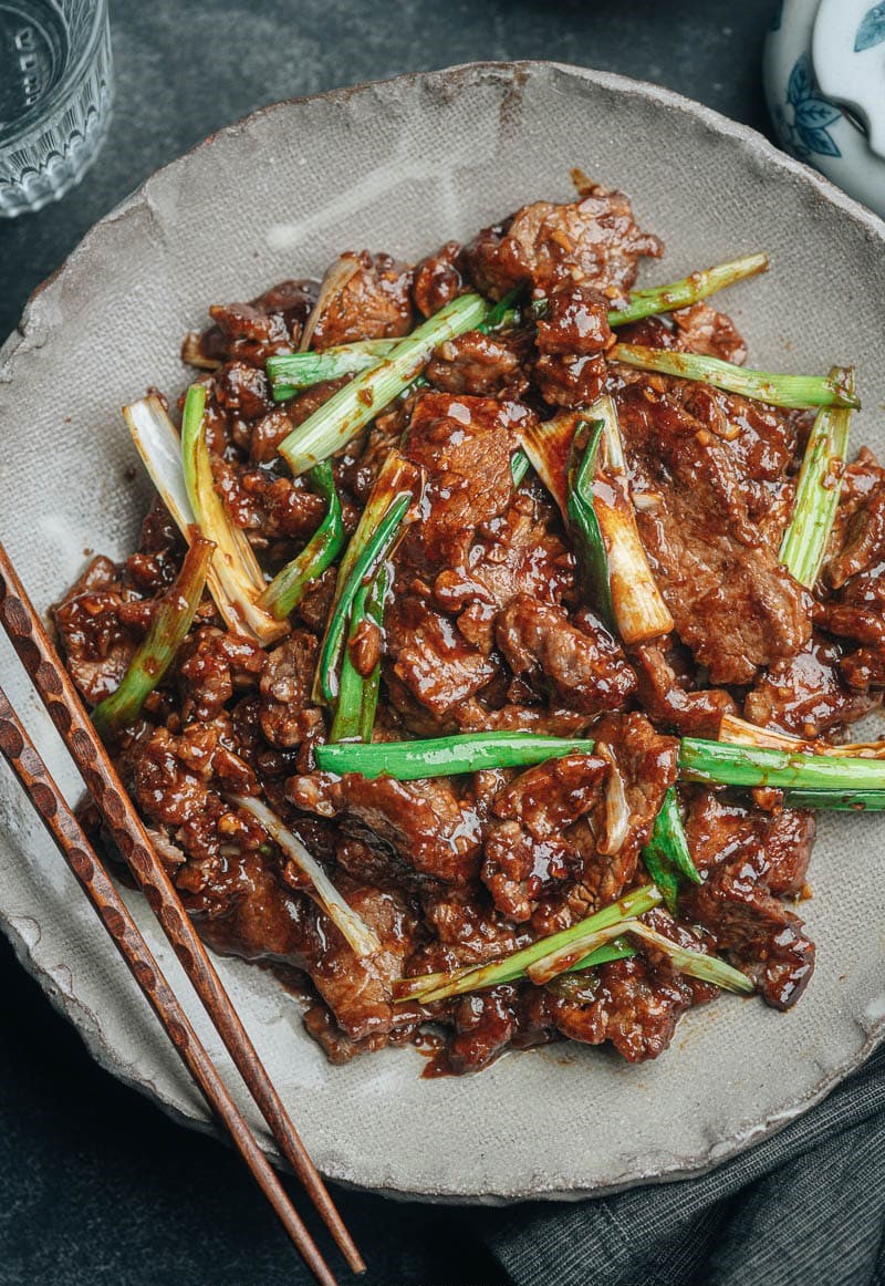 Mongolian Beef Stir-Fry with Scallions and Ginger