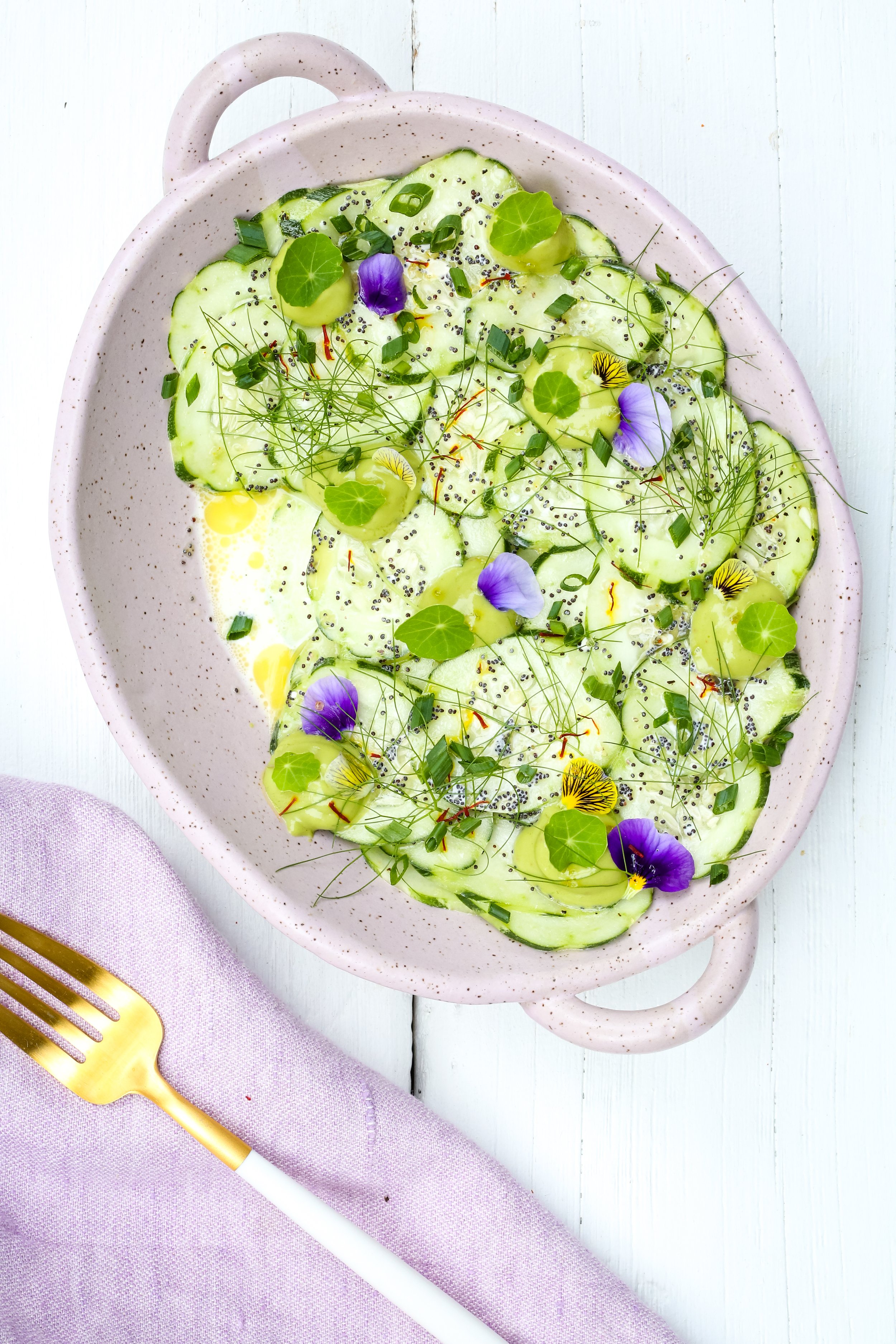Lemon-Pumpkin Seed Salad with Cucumber