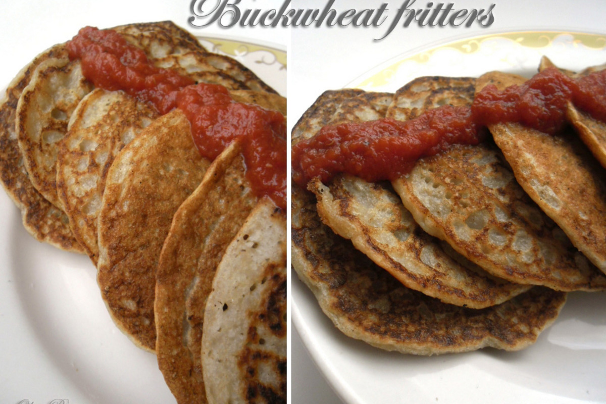 Crispy Buckwheat Pancakes with Spiced Yogurt