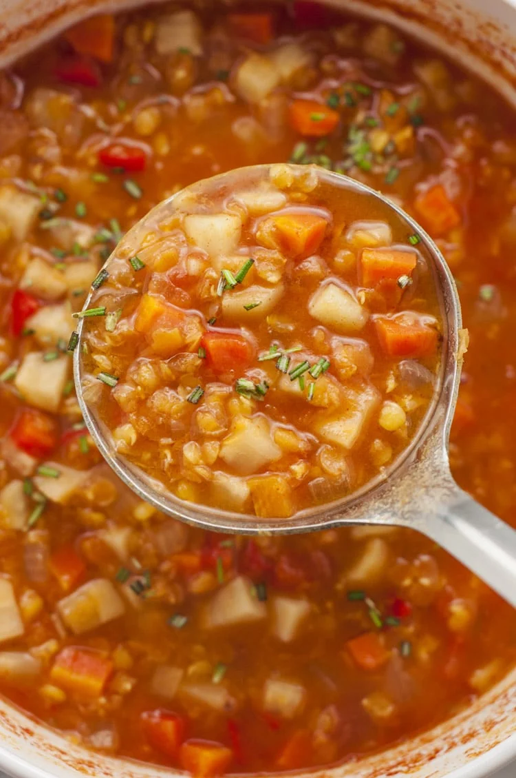 Slow-Cooked Tomato and Lentil Stew with Rosemary