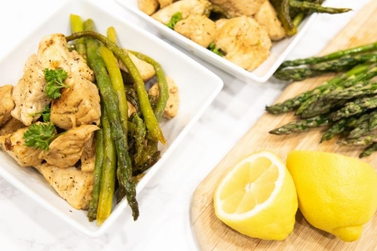 One-Pan Garlic Butter Chicken with Asparagus