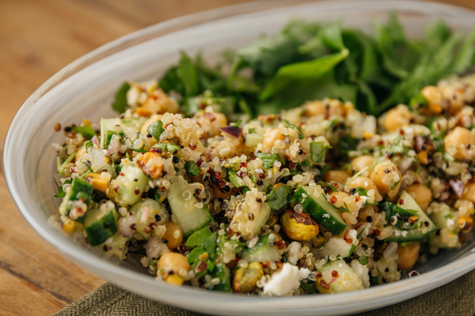 Chickpea and Quinoa Salad with Lemon Vinaigrette