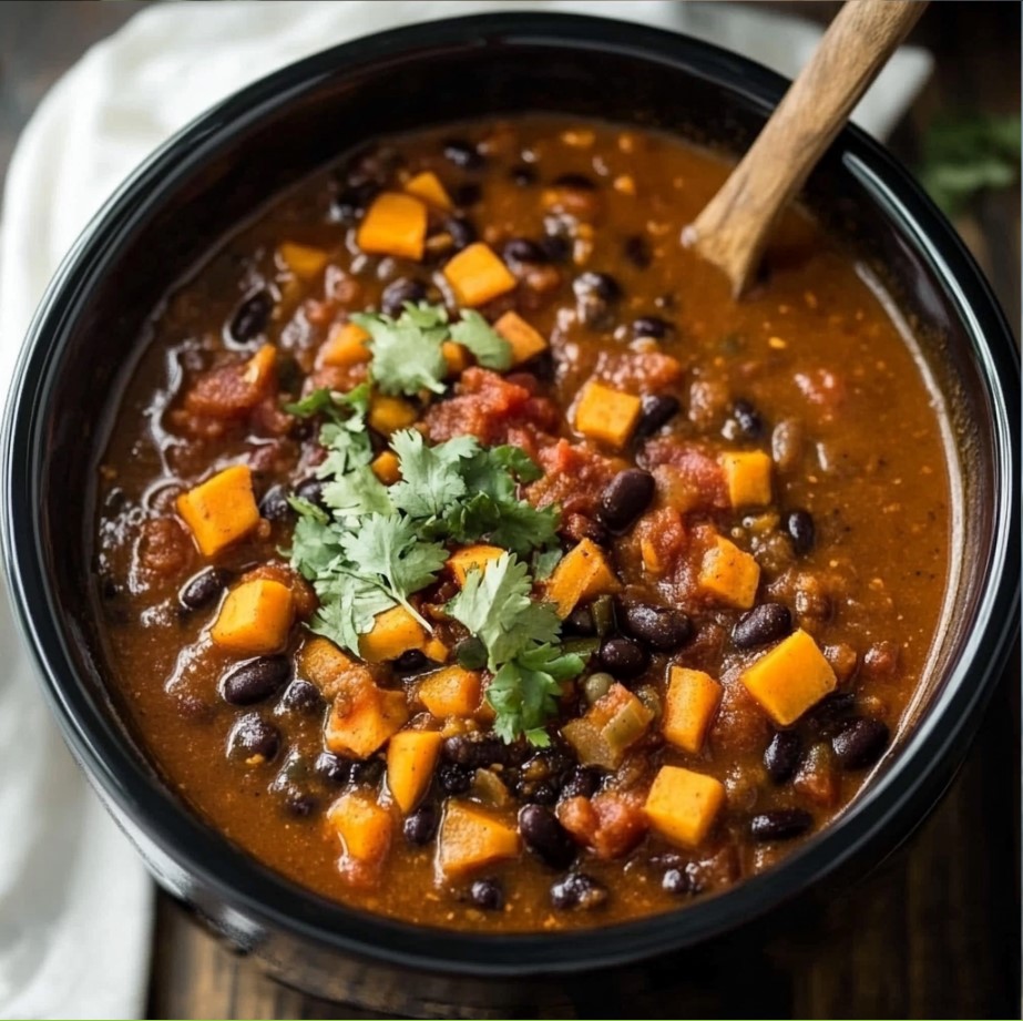One-Pot Smoky Black Bean and Sweet Potato Chili