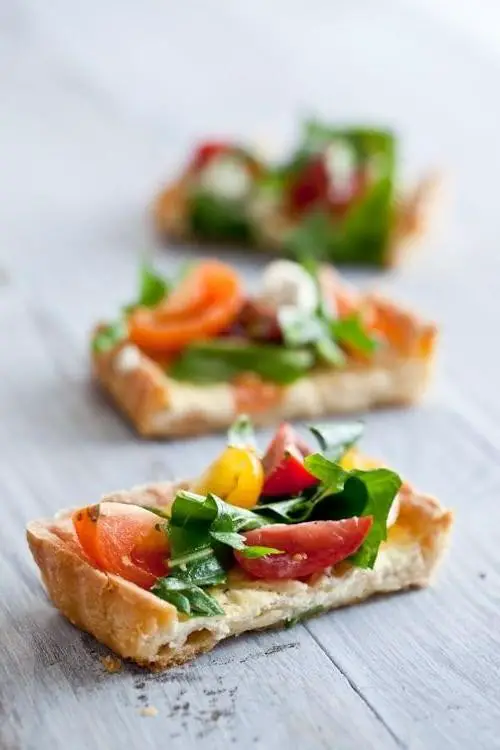 Dandelion Greens and Goat Cheese Tart