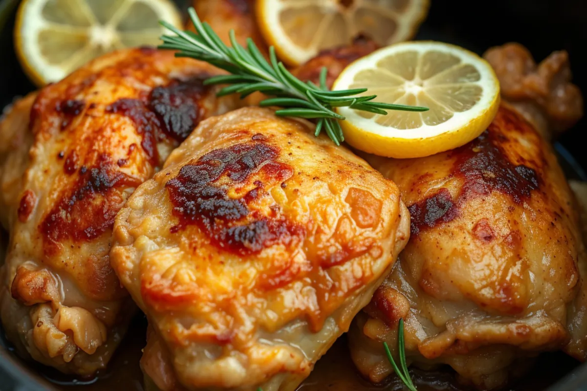 Slow-Cooked Chicken Thighs with Rosemary