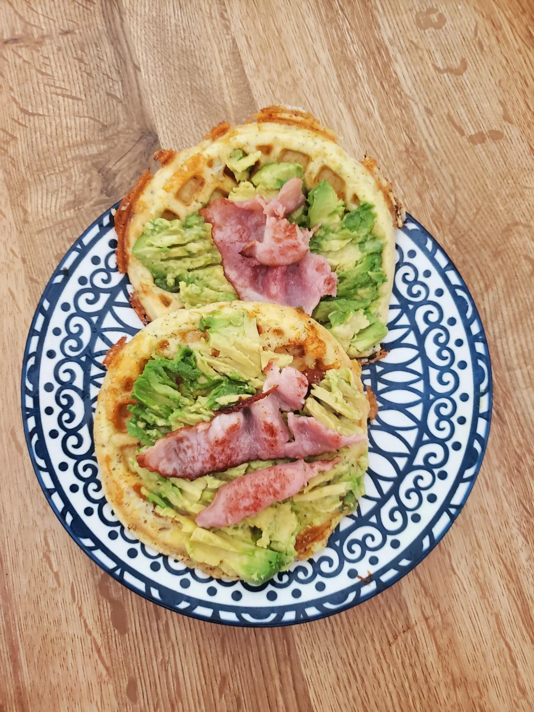 Bacon and Avocado Chaffle