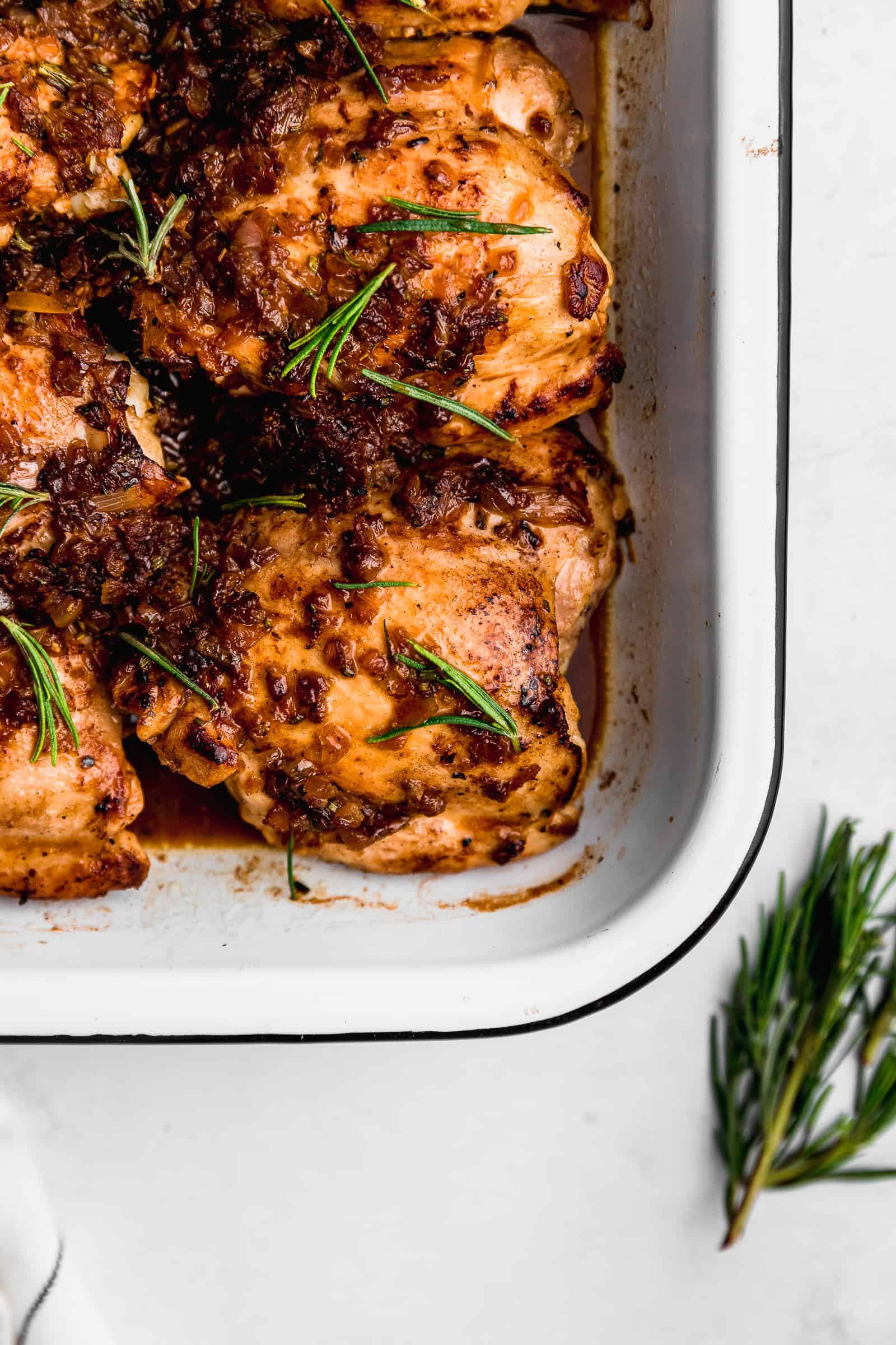 Pan-Seared Chicken Thighs with Garlic, Lemon, and Rosemary