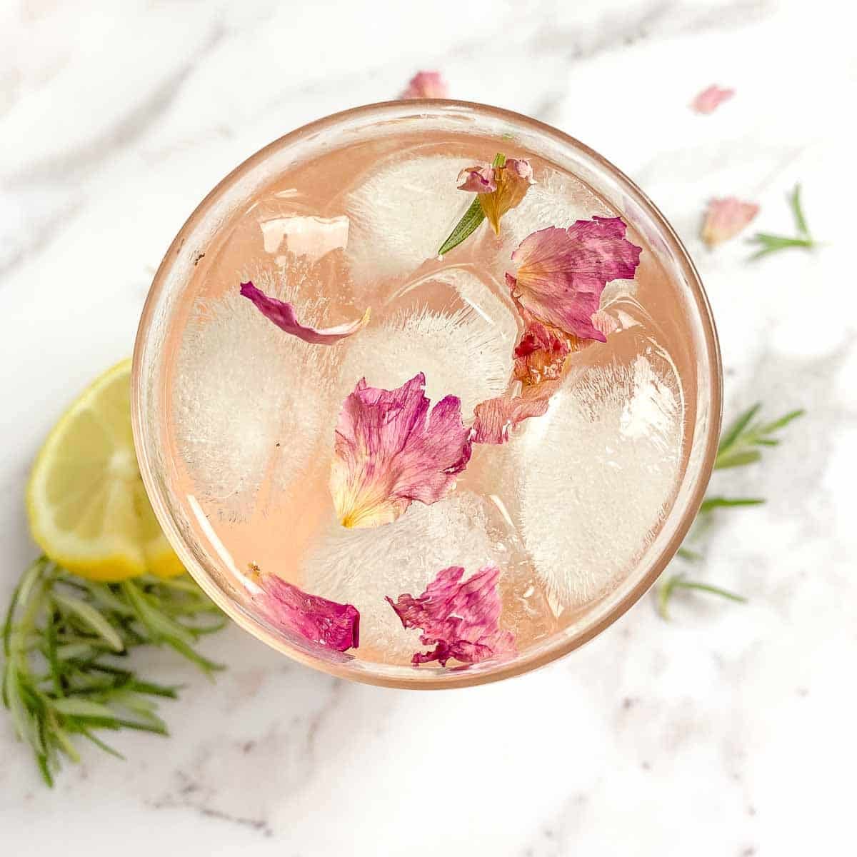 Rose Petal and Mint Lemonade