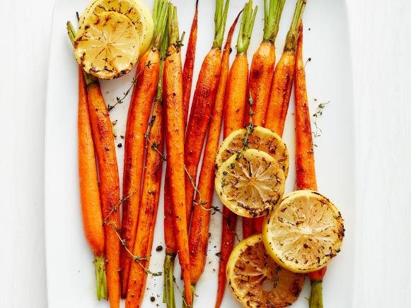 Hemp Seed Roasted Carrots with Thyme and Lemon