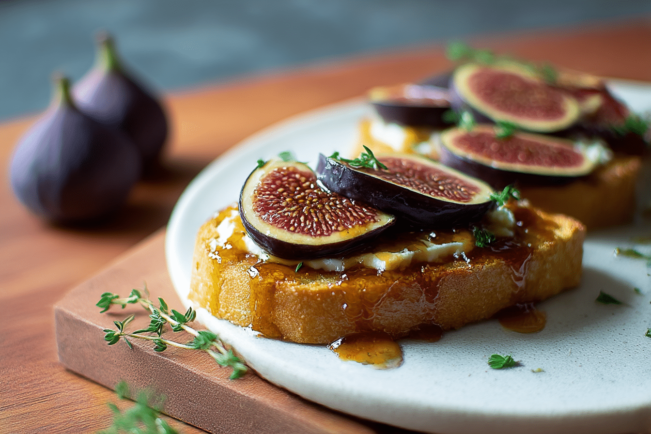 Brie Fig Toast with Thyme and Honey