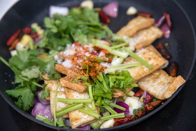 Crispy Sichuan Tofu with Homemade Chili Oil