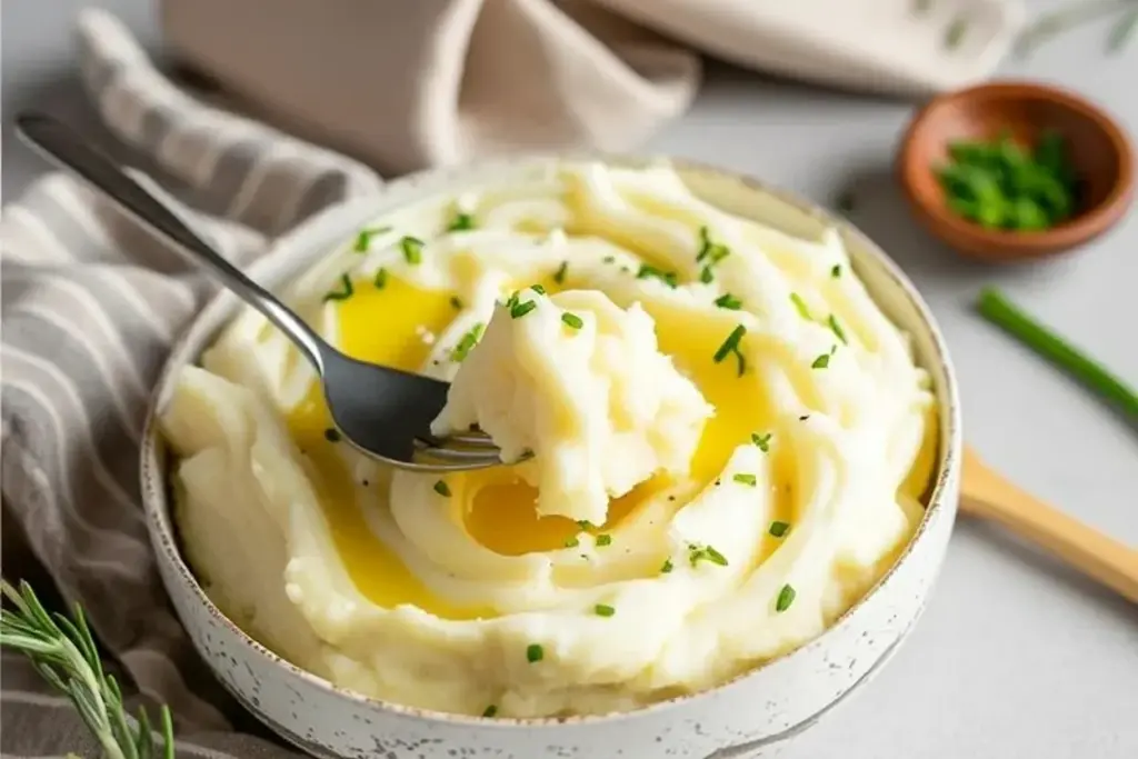 Crisp-Edged Smashed Potatoes with Chive and Sour Cream