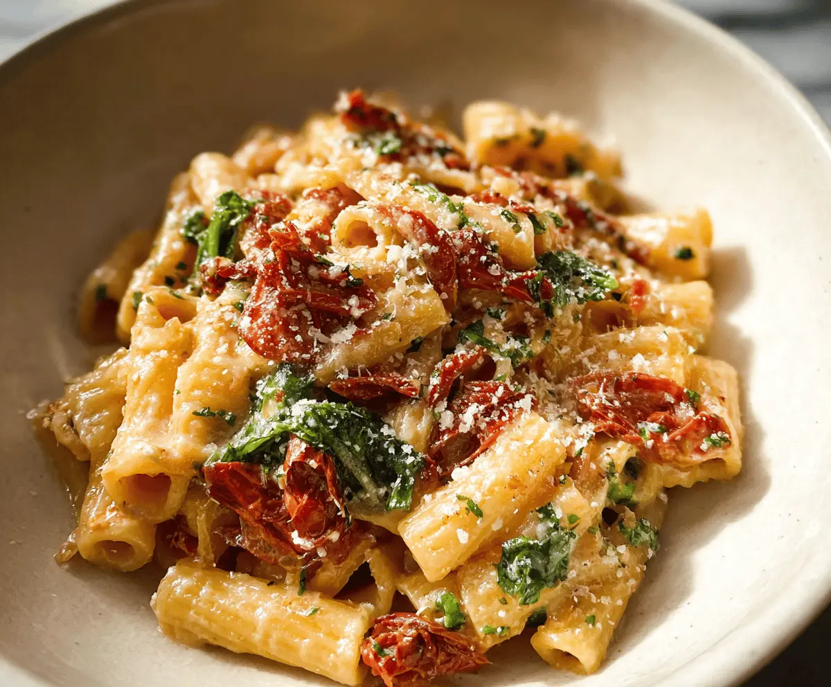Sautéed Lemon Sun-Dried Tomato Pasta