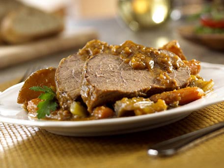 Slow-Simmered Beef Pot Roast with Root Vegetables