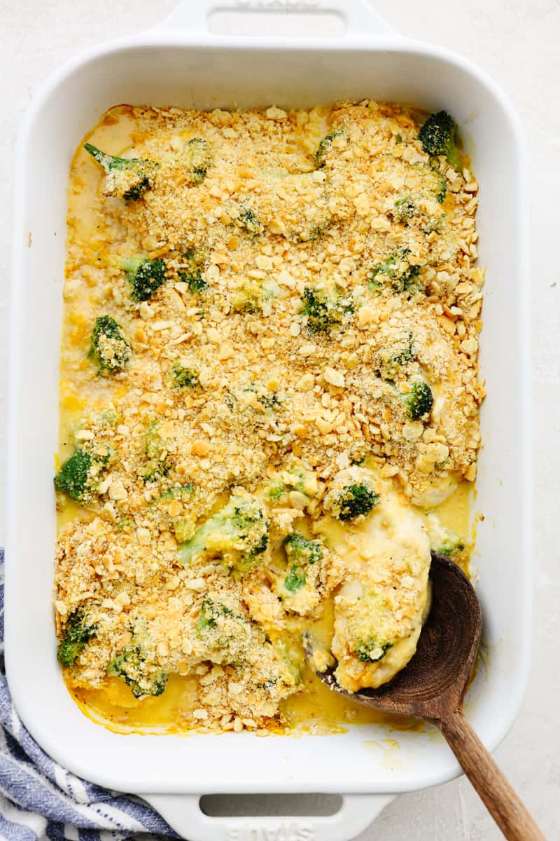 One-Pan Chicken and Broccoli Casserole with Cheddar