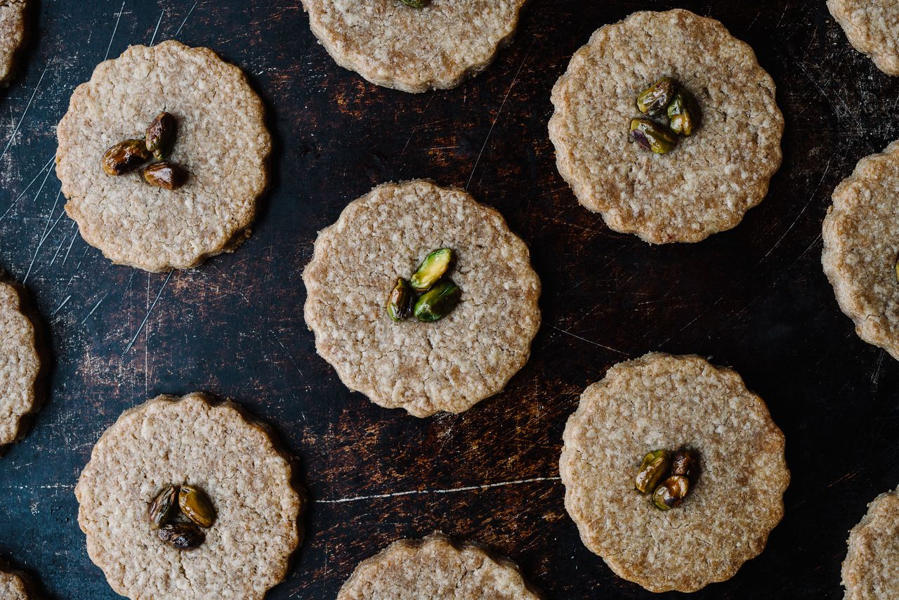 Rose Water Shortbread Cookies