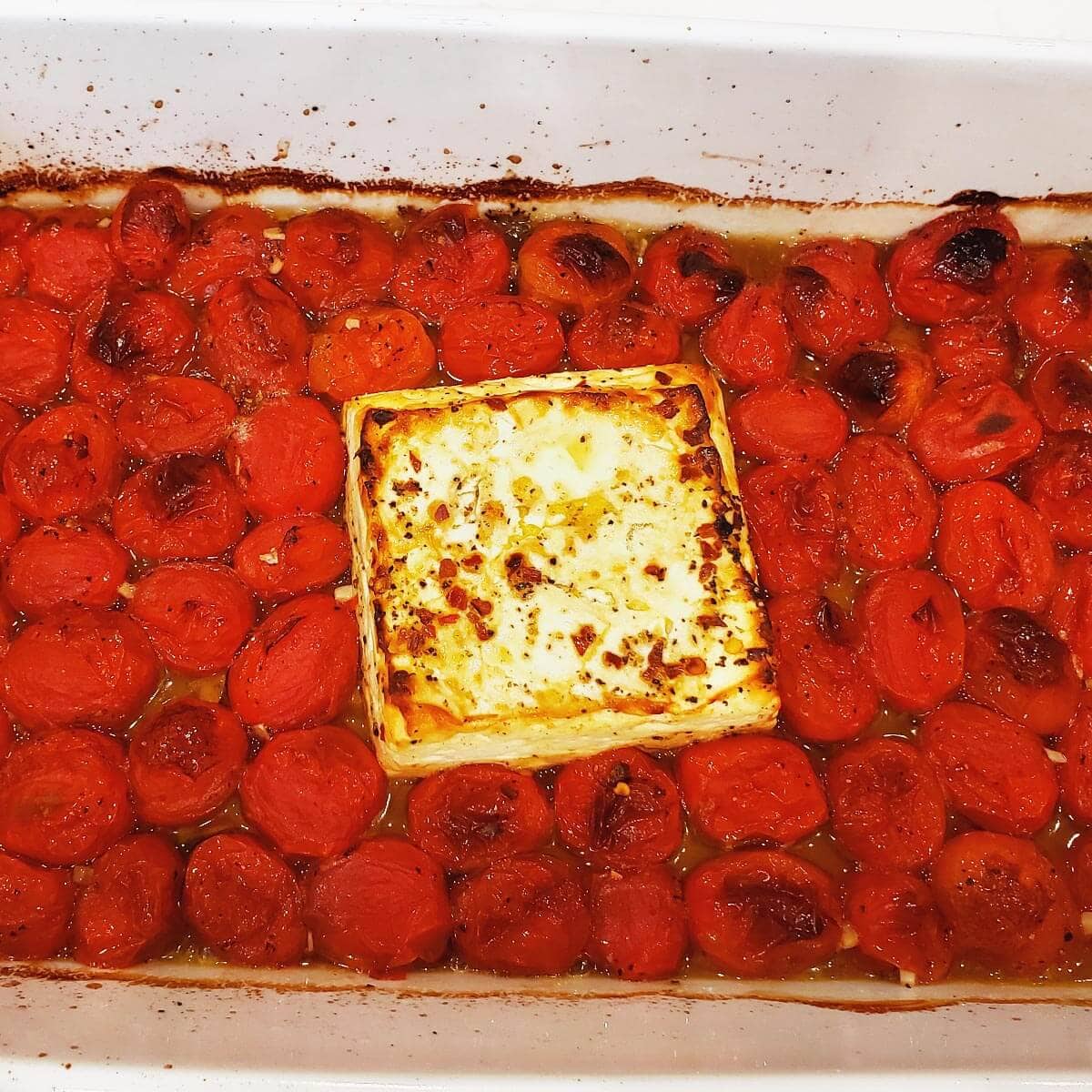 Baked Feta and Roasted Tomato Pasta
