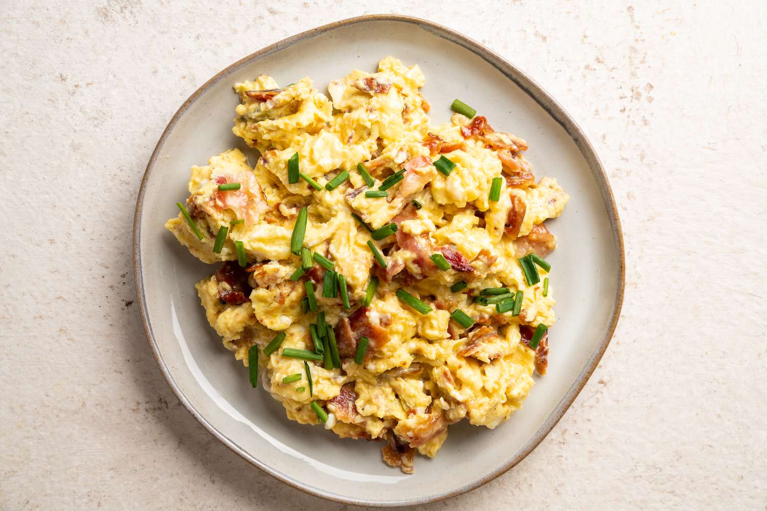 Herb-Scrambled Eggs with Crispy Bacon and Chives
