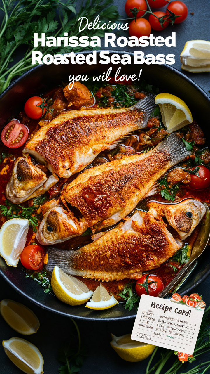 Harissa-Infused Sea Bass with Preserved Lemons and Olives