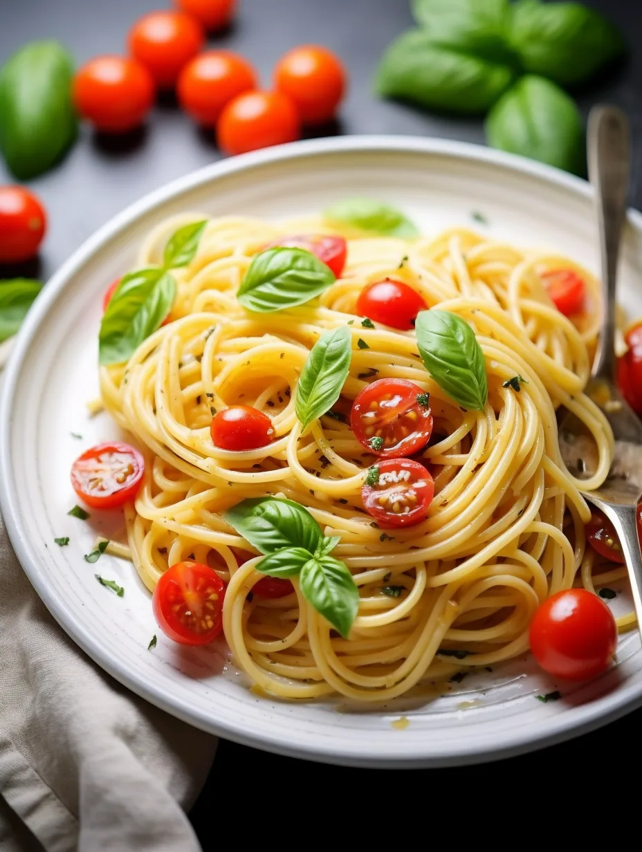 Lemon-Tossed Pasta with Cherry Tomatoes