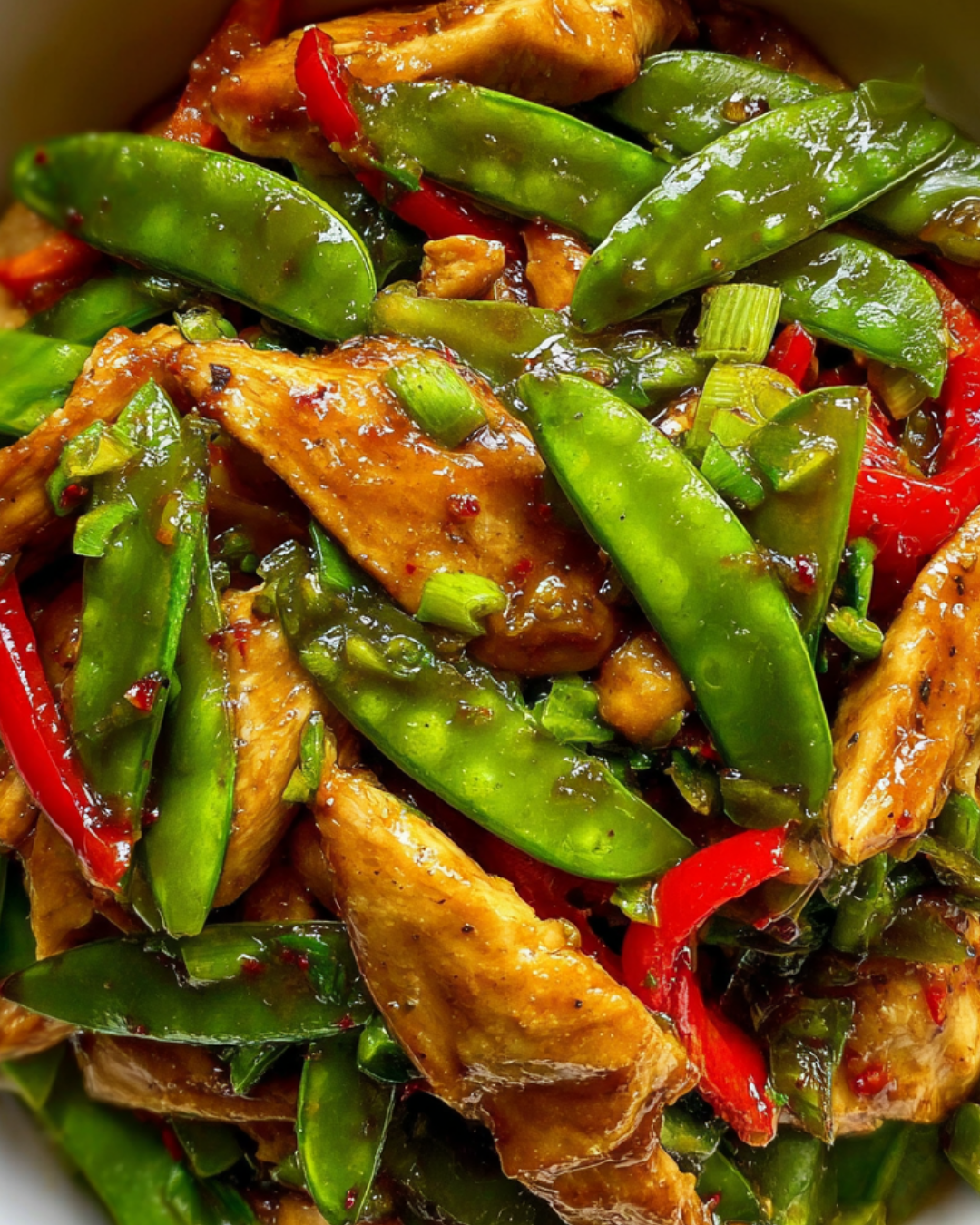 Stir-Fried Chicken and Snap Peas with Ginger