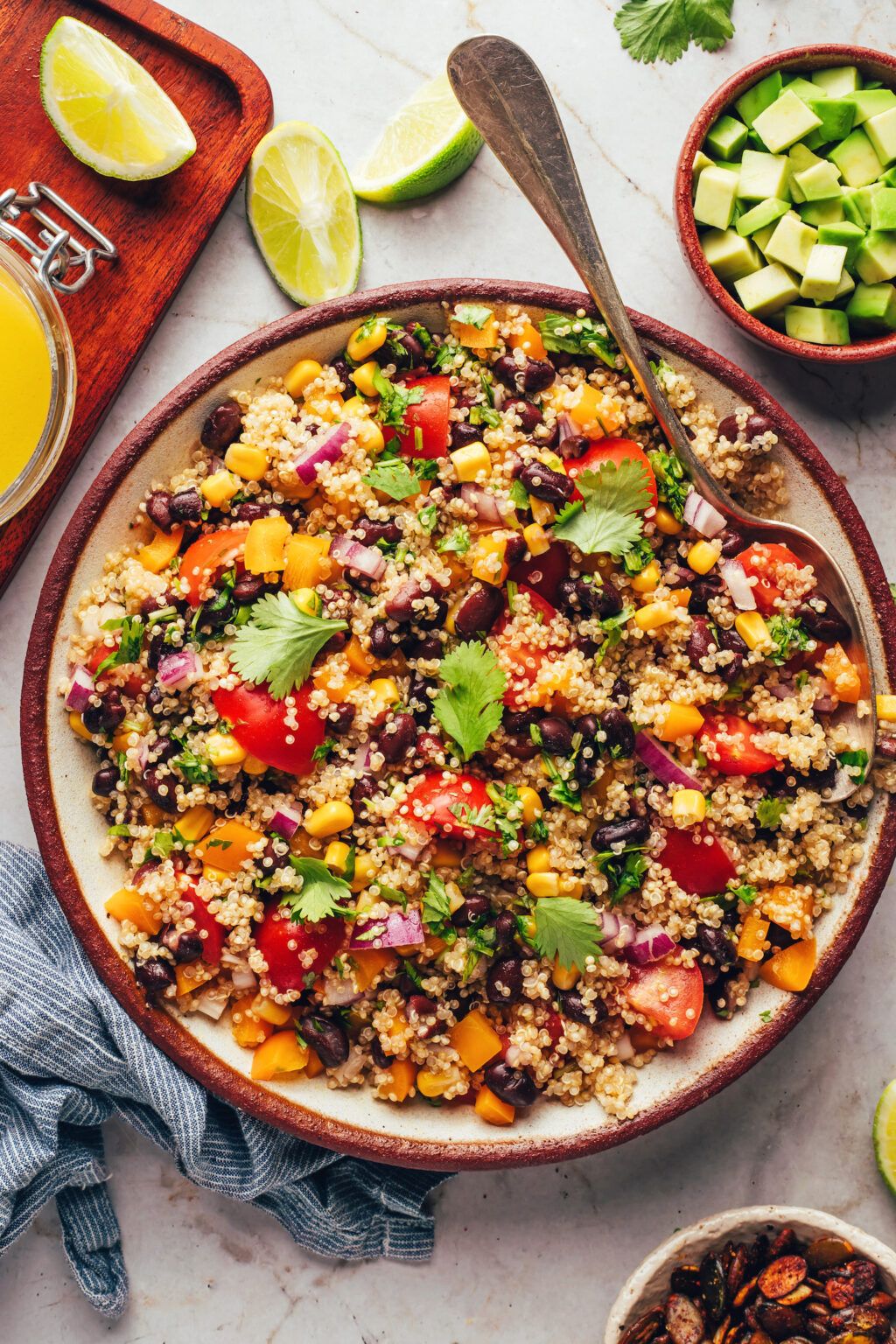 Lime-Cumin Quinoa Salad with Black Beans and Corn